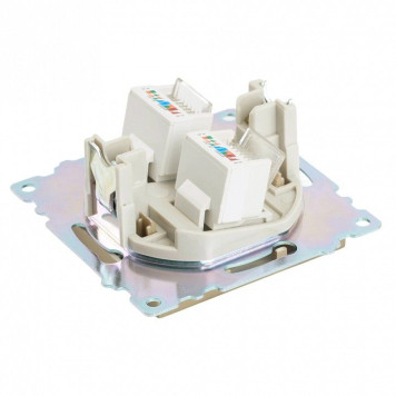 Розетка двойная Ethernet RJ-45 без рамки Stekker Катрин 50009-8