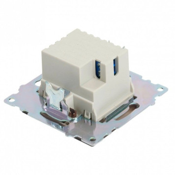 Розетка 2хUSB type A и C без рамки Stekker Катрин 50057-5