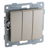 Выключатель трехклавишный без рамки Gusi Electric BRAVO С10В3-027