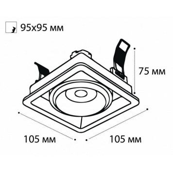 Встраиваемый светильник Italline DE-311 DE-311 black-4