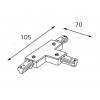 Соединитель T-образный для треков Italline WSO WSO 76 white