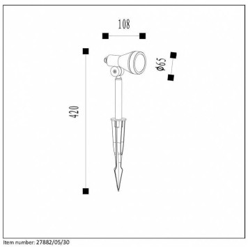 Наземный низкий светильник Lucide Spike 27882/05/30-5