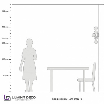 Бра LUMINA DECO Marsiada LDW 6033-5 F.GD-4