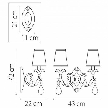 Бра Osgona Cappa 691622-2