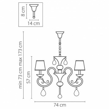 Подвесная люстра Osgona Ricerco 693082-2