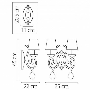 Бра Osgona Ricerco 693624-3