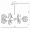 Люстра на штанге iLamp Panorama 15598-8 SN+CL