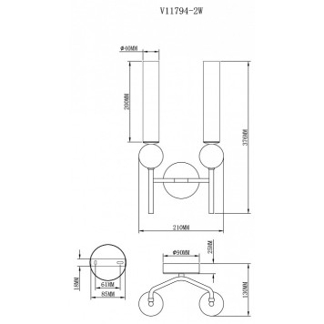 Бра Moderli Illis V11794-2W-1