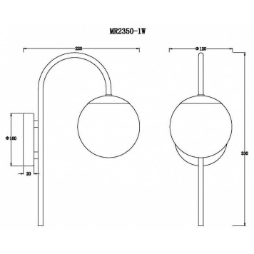 Бра MyFar Cassia MR2350-1W-4