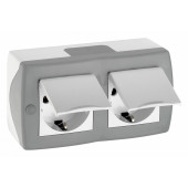 Блок с розетками влагозащищенными с заземлением и крышкой Mono Electric Octans IP20 104-020001-184