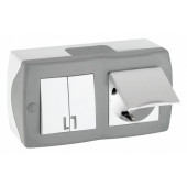Блок с розеткой и выключателем Mono Electric Octans IP20 104-020001-187