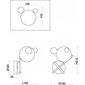 Бра Freya Flaty FR5374WL-01BS-1