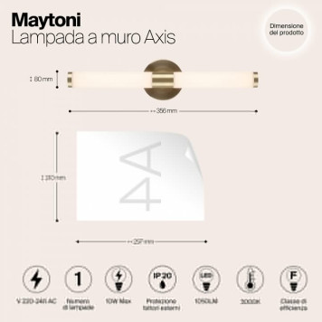 Бра Maytoni Axis MOD106WL-L10G3K-4