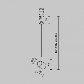 Подвес для трека Tau TRA154SW-1PT-4
