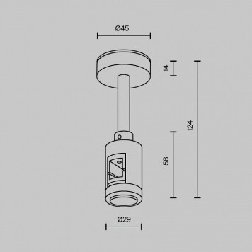 Крепление для трека Maytoni TRA156C-S1-PT-4