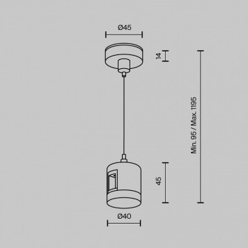 Подвес для трека Maytoni TRA157SW-IPC1-PT-4