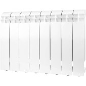 Радиатор алюминиевый Global VOX- R 350 8 секций боковое подключение (белый RAL 9010) VX03501008 (VX03501008)
