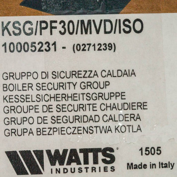 Группа безопасности в теплоизоляции 3 бар Watts KSG/PF30/ISO-7