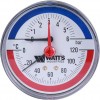 Watts F+R818 Термоманометр аксиальный 6х1/2 DN 80 (0-6 бар).