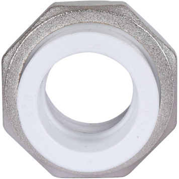 Муфта разъемная Политэк 25x1 с наружной резьбой для сварки полипропиленовых труб (белая)-5