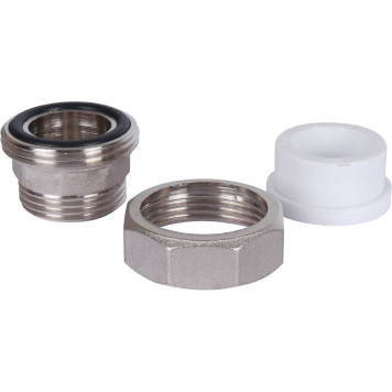 Муфта разъемная Политэк 25x1 с наружной резьбой для сварки полипропиленовых труб (белая)-6