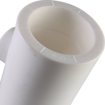 Тройник Переходной Политэк 50х20х50 для Полипропиленовых Труб Под Сварку (Белый)-5