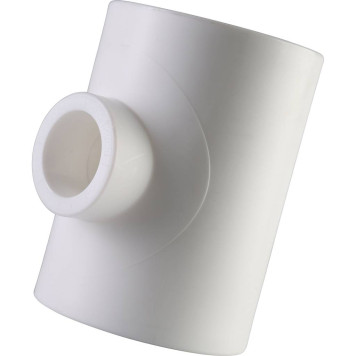 Тройник Переходной Политэк 50х25х50 для ПП труб под сварку, белый-1