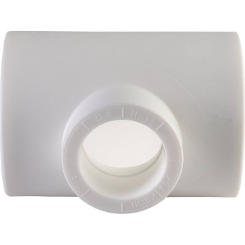 Тройник Переходной Политэк 50х32х50 для Полипропиленовых Труб Под Сварку (Белый)-1