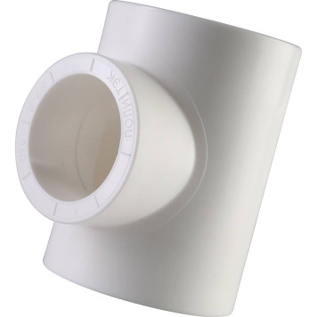 Тройник Переходной Политэк 50х40х50 для ПП труб под сварку (белый)-1