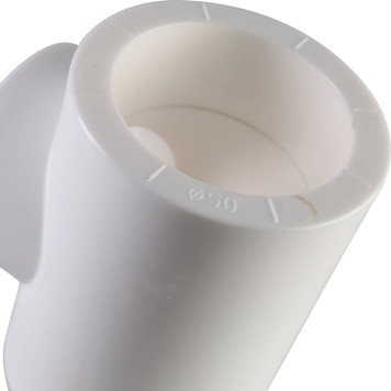 Тройник Переходной Политэк 50х40х50 для ПП труб под сварку (белый)-4