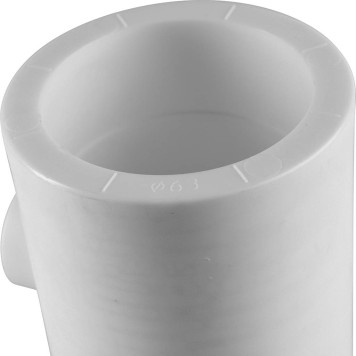 Тройник переходной Политэк 63х20х63 для сварки полипропиленовых труб (белый)-4