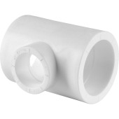 Тройник переходной Политэк 63х40х63 для полипропиленовых труб под сварку (цвет белый) (9300634063)