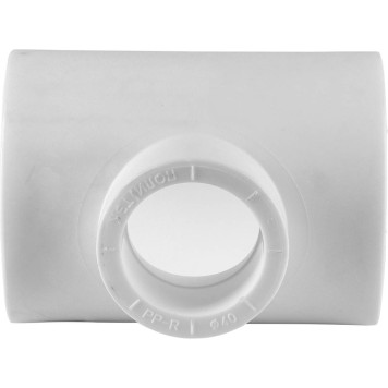 Тройник переходной Политэк 63х40х63 для сварки полипропиленовых труб (белый)-1