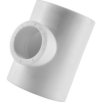 Тройник переходной Политэк 63х40х63 для сварки полипропиленовых труб (белый)-2