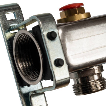 STOUT Коллектор из нержавеющей стали без расходомеров, с клапаном выпуска воздуха и сливом 8 выходов-1