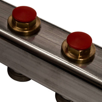 Коллектор STOUT из нержавеющей стали с клапаном выпуска воздуха и сливом, 10 выходов.-3