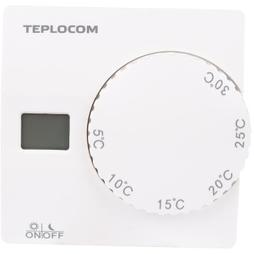 Термостат комнатный Teplocom TS-2AA/8A, проводной, реле 250В, 8А 911 (911)