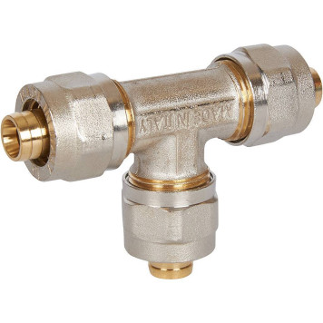 Тройник равнопроходный STOUT 16х16х16 для металлопластиковых труб винтовой