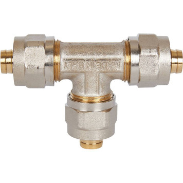 Тройник равнопроходный STOUT 16х16х16 для металлопластиковых труб винтовой-1