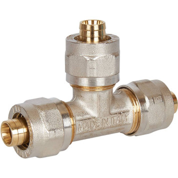 Тройник равнопроходный STOUT 16х16х16 для металлопластиковых труб винтовой-3