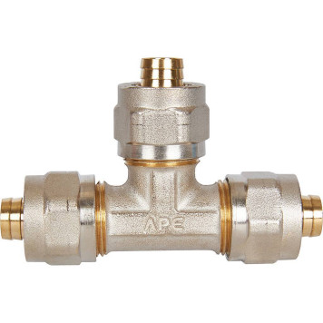 Тройник равнопроходный STOUT 16х16х16 для металлопластиковых труб винтовой-5