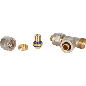 Тройник равнопроходный STOUT 16х16х16 для металлопластиковых труб винтовой-6