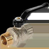 Кран шаровой BUGATTI Oregon (ручка-рычаг алюминий) внут-нар резьба 3/4 (03050068)