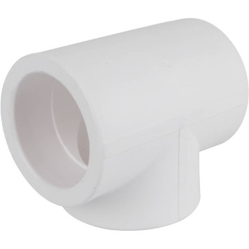 Тройник Kalde Россия для полипропиленовых труб d=63 под сварку (белый)-2