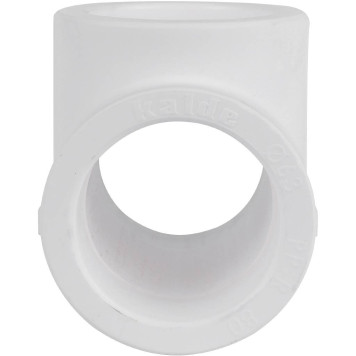 Тройник Kalde Россия для полипропиленовых труб d=63 под сварку (белый)-4