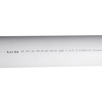 Труба полипропиленовая армированная Kalde R.3202-TFR-900020, диаметр 90 мм, толщина стенки 12,3 мм, PN 20, цвет белый.-3