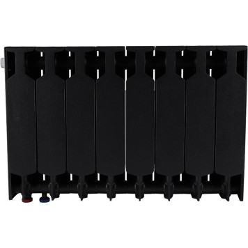 Радиатор биметаллический RIFAR SUPREMO VENTIL 350 SVR 8 секций нижнее правое подключение (Цвет АНТРАЦИТ) 4RS35.VR-8-AN (4RS35.VR-8-AN)-3