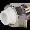 Муфта комбинированная Pro Aqua d=20-3/4 PP-R разъемная (американка) НР Белая (PA21010)