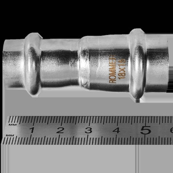 Муфта ROMMER переходная, 18х15, из нержавеющей стали прессовой (RSS-0018-001815)-1
