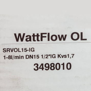 Вентиль балансовый Watts ВВ 1/2 ДУ 15-6